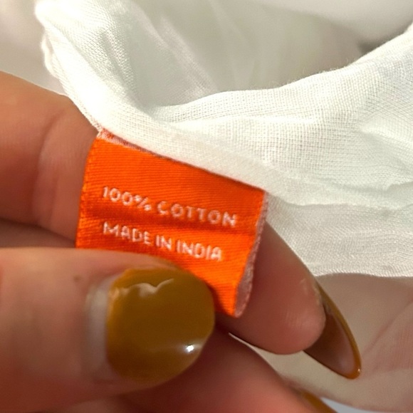 NWT Oliphant Sleeveless Nassau Coral T.F. Dress Size large 100% Cotton midi - Picture 10 of 12